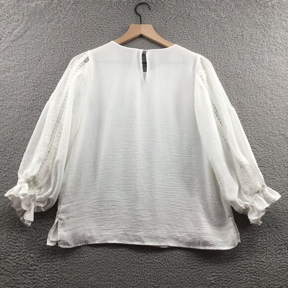 Vince Camuto Long Sleeve Blouse Ivory S - Picture 2 of 3